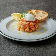 salmon & celery tartar　