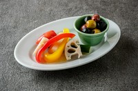 assorted vegetable pickles & olives