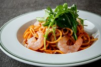 cream pasta with shrimp & tomato saurce

ピッツァ食べ放題＆ミニサラダ付