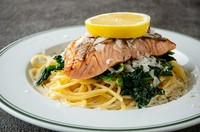 cream pasta with salmon & spinach

ピッツァ食べ放題＆ミニサラダ付