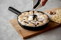 s'mores with chocolate sauce