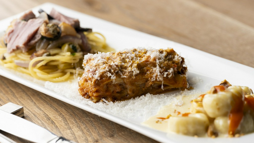 食感も香りも違う楽しさ『パスタ3種盛り』で贅沢ランチ