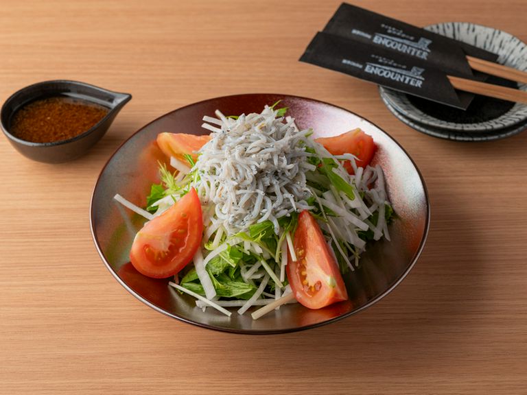 大根と水菜のしらすサラダ