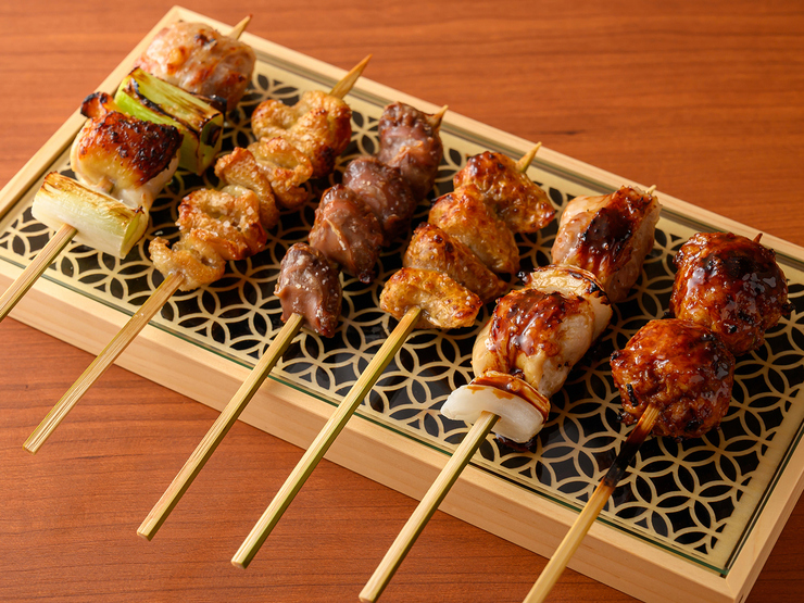 Lunch only: Yakitori course with all-you-can-drink