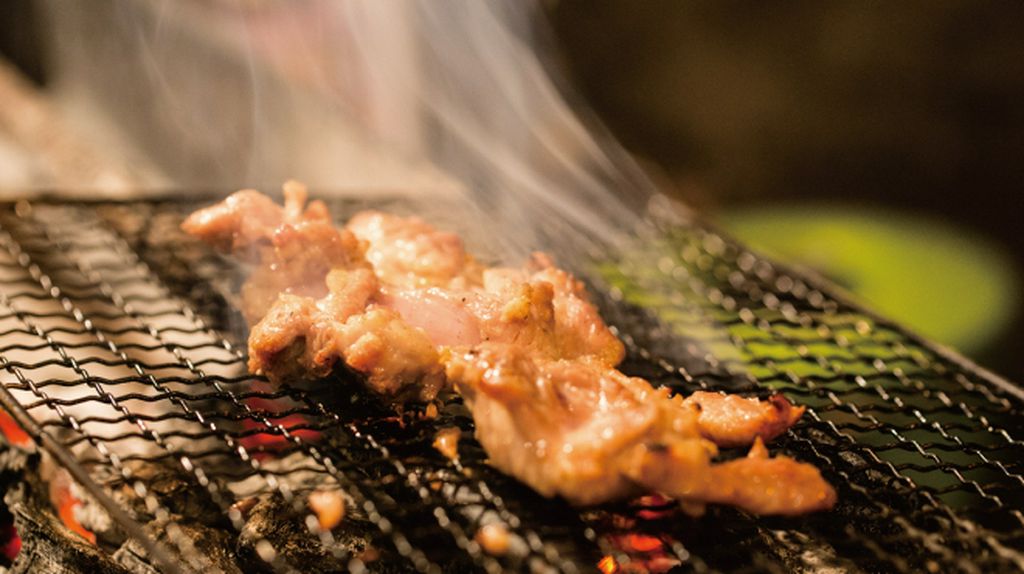 地鶏の網焼き