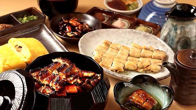Eel-filled Hitsumabushi (high-grade) course