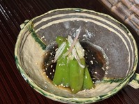 旬のお野菜や食材でおつくりする揚げ浸しです。
