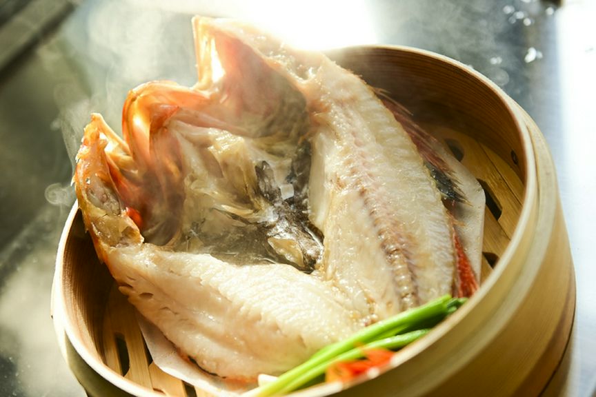 蒸しホッケ