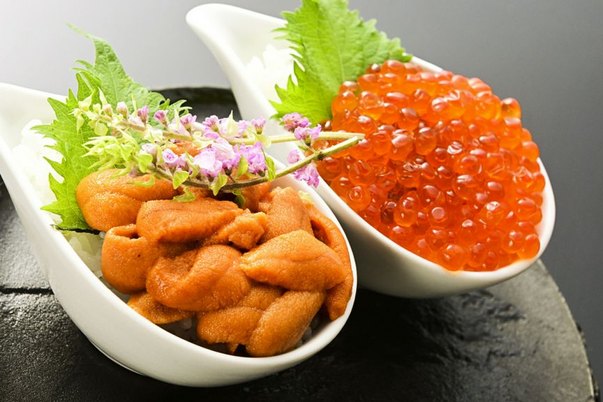 小さなうにご飯　小さないくらご飯