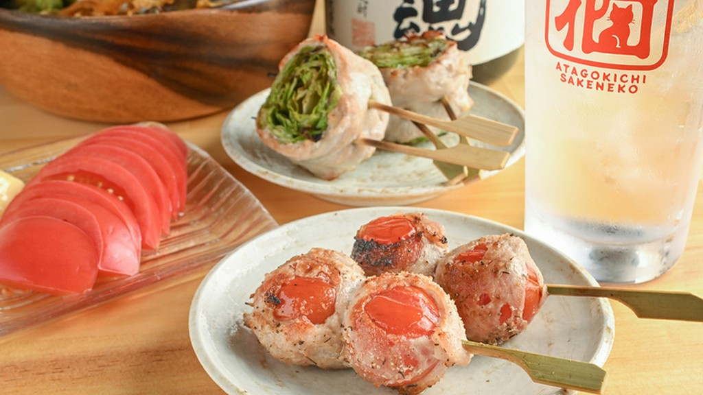 見た目にも色鮮やかで満足感のある一本に仕上げた『野菜肉巻き』