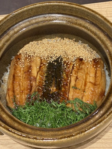 土鍋ごはん（鰯蒲焼　大葉　胡麻）