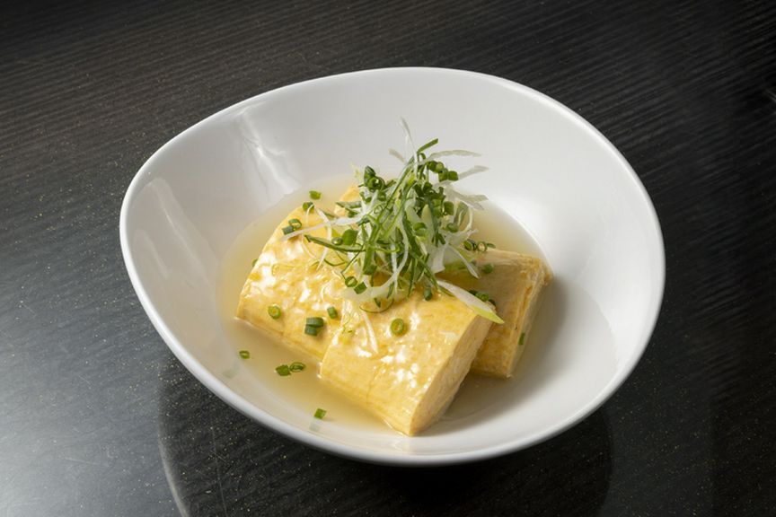 奥久慈卵のチーズだし巻き卵