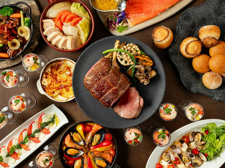 ディナーブッフェ(大人)前菜からデザートまで月替わりメニュー