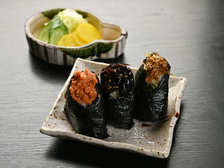 おにぎり・京漬物三種盛り