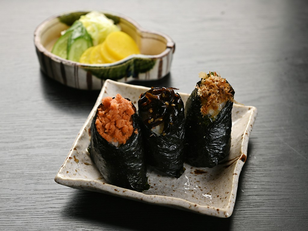 おにぎり・京漬物三種盛り