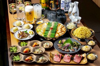 名物のゴマさばに加え、イカの塩焼き、黒毛和牛炙り刺しなど前田屋の全てをご堪能頂ける満足コースです！