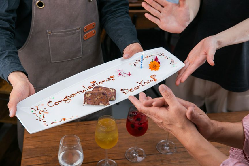 一味違う記念日に。特別な演出も相談可