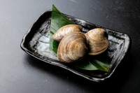 ぷっくりと肉厚な身が特徴のホンビノス貝。潮の香りと共に旨みたっぷりの汁が溢れ出します。