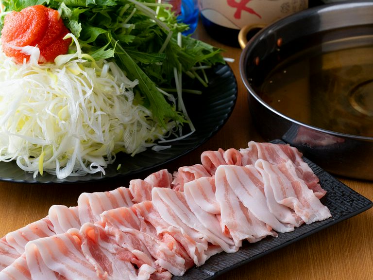 素材を楽しむ贅沢『明太子豚しゃぶしゃぶ』