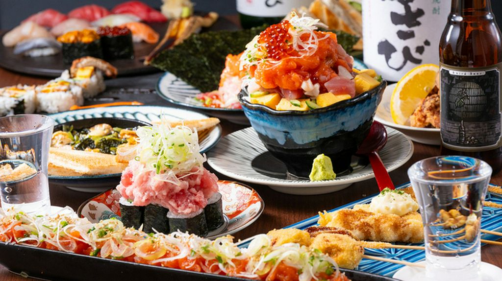 【料理】創作和食やおつまみも充実！中でも海鮮赤富士は必食