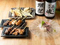 焼き鳥・天ぷら・おでん。お店の名物満載『コース料理』