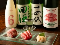 ・本日のオススメと2種
・炙りしめ鯖
・かつおのたたき
・まぐろの切り落とし
・サーモン
・赤海老
・たこ刺し
・カレイのえんがわ