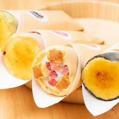 食感も味も楽しめる、満足度抜群の贅沢な逸品『クレープ4種』