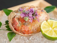 その時季ならではの高級食材も続々登場。写真は『セコガニの酢の物』。