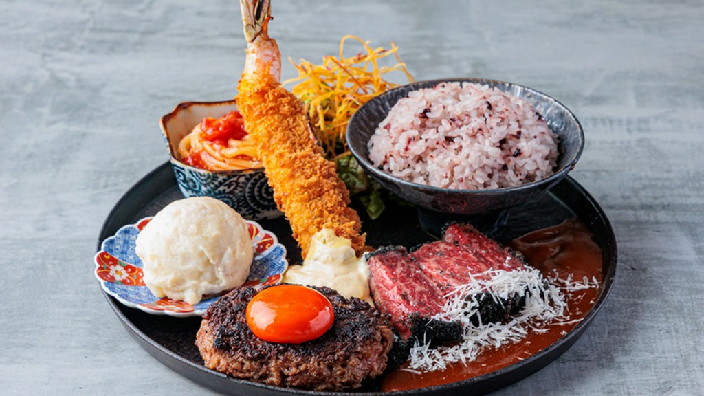 ボリューム満点で【洋食被れの武士】を象徴する渾身のプレート『和食被れのマイケルプレート』