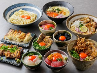 種類豊富な海鮮丼は、厳選された海の幸を贅沢に使用