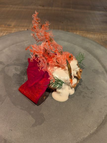 ハマグリと春菊のオイル