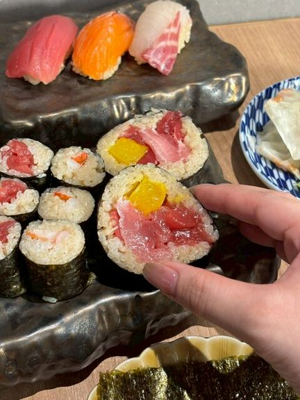 食べ応えたっぷり『大きなトロタク巻』
