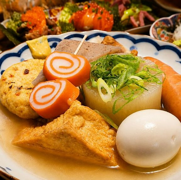 まずはこれ！看板メニュー『おでん7種盛り合わせ』