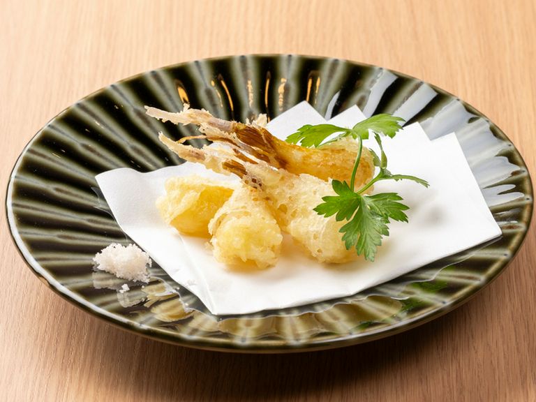 島らっきょうの天ぷら