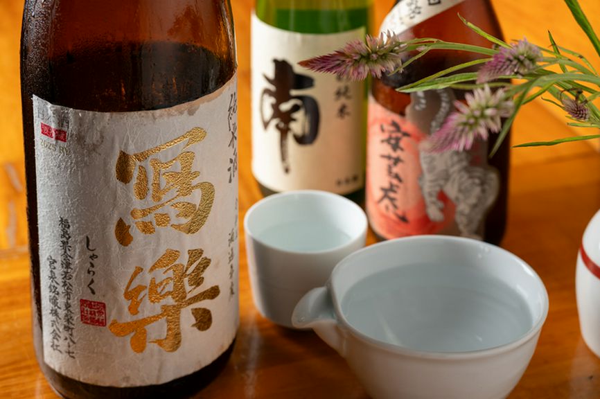高知の地酒をはじめとする季節に応じた日本酒もお楽しみ下さい