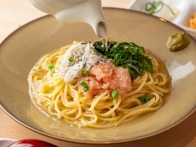 イチオシ「かけだし」系『ぷちぷちたらこと釜揚げしらすの「かけだし」パスタ』