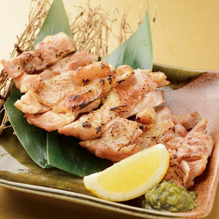 高原但馬鶏の炙り焼き　刻み山葵添え