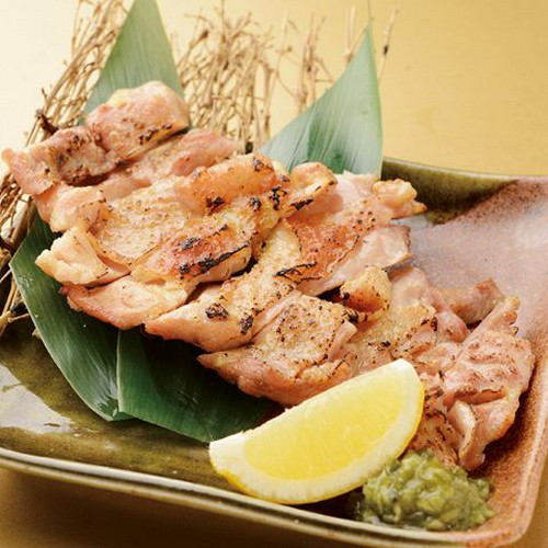 高原但馬鶏の炙り焼き　刻み山葵添え