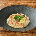 桜えびとしらすのリゾット・・・1,518円
海老とアボカドジェノバソース・・・1,628円
牡蠣とフレッシュトマトのジェノバソース・・・1,848円
海の幸のリゾット・・・1,298円

※画像は桜えびとしらすリゾットです。