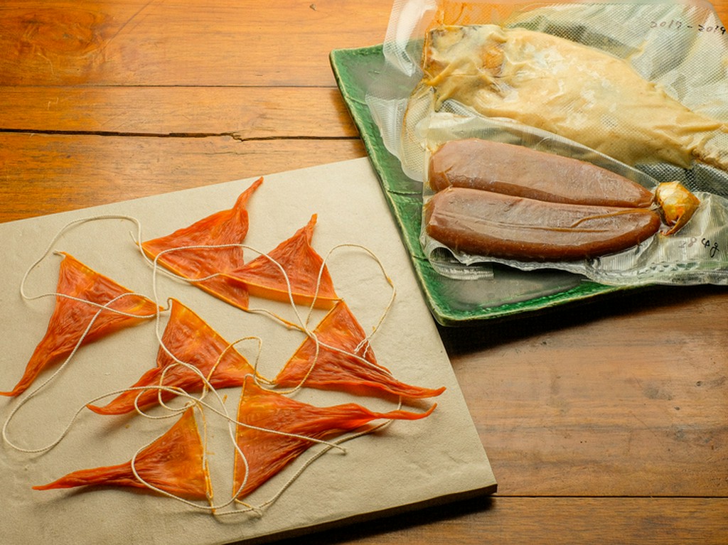 なんとすべて自家製。高級珍味の『バチコ』『鮒鮓（ふなずし）』『唐墨（からすみ）』