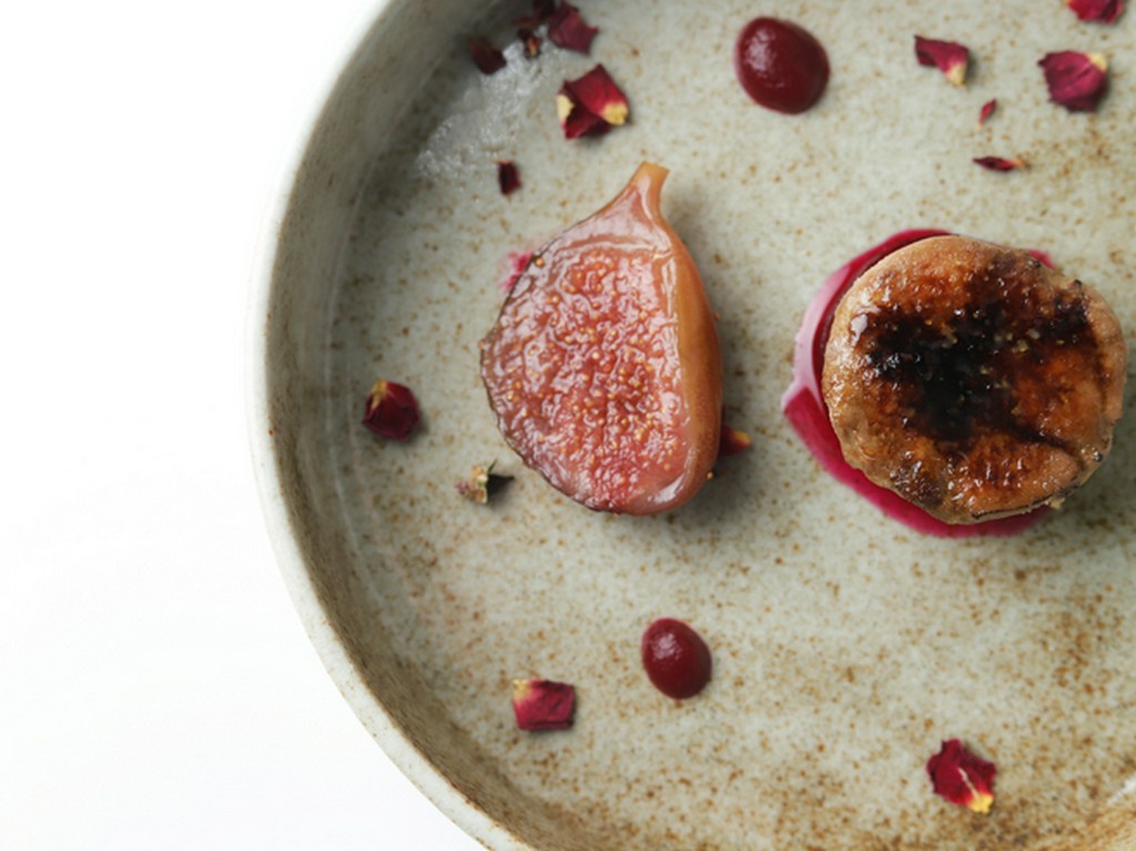 ハンガリー産・フォアグラのロティ、紅はるか、博多とよみつひを添えて