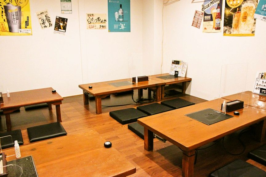 周りを気にせず過ごせる座敷タイプの個室。会社の宴会に