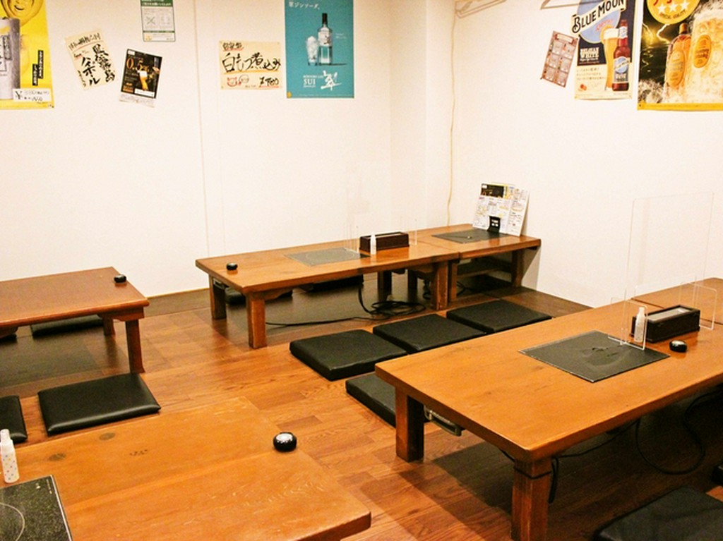 周りを気にせず過ごせる座敷タイプの個室。会社の宴会に