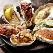 Baked oyster sampler (one of each)