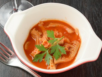 トリッパのトマト煮込み