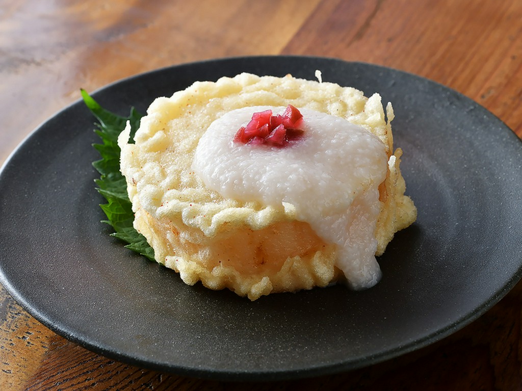 梅香る大根の天ぷら とろろがけ