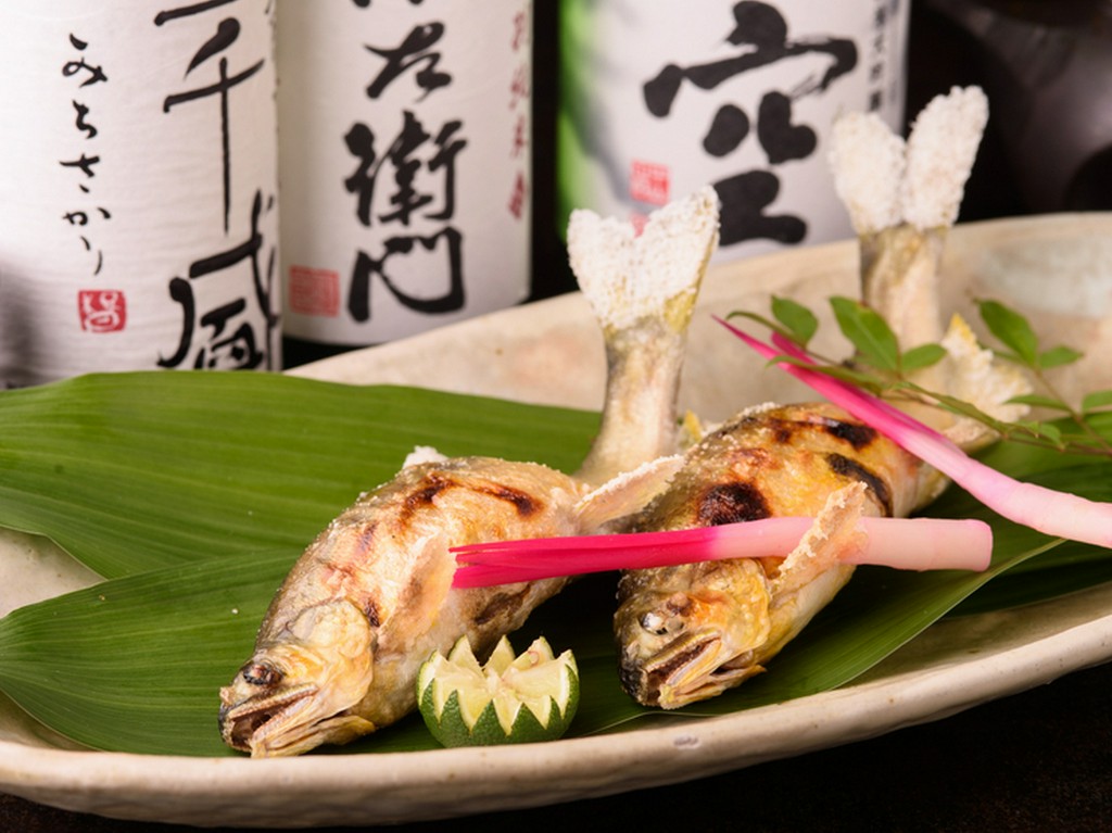 天然鮎の塩焼き