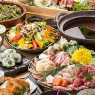 「今が一番美味しい！」を大切にした旬の素材を味わえる様々なコースをご用意。季節ごとに変わる工夫を凝らしたコース内容。飲み放題メニューも充実！