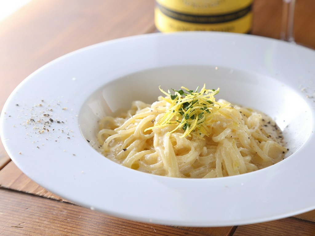 観音山レモンチーズクリームパスタ