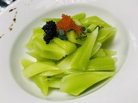真菰の強火炒め　1680
そらまめの葱油炒め　1280
空芯菜炒め　1180
いんげんとじゃが芋の炒め　1280
じゃが芋とピーマン炒め　980
なまふと椎茸煮込み　1080
にらと鴨血の炒め　1380
トマトの玉子炒め　1280